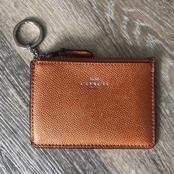 Coach Accessories - Coach Metallic Orange Card Case
